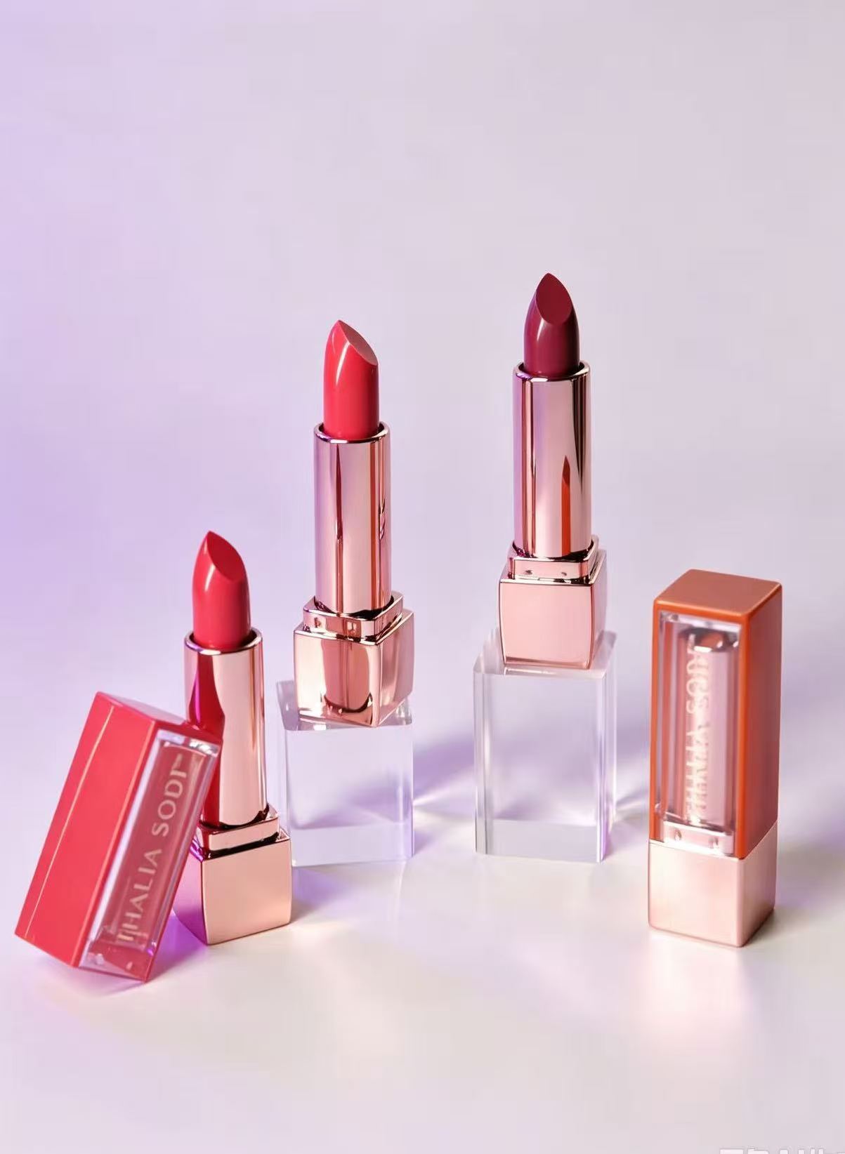 Miaozikou Clear Rose Gold Square Tube Lipstick